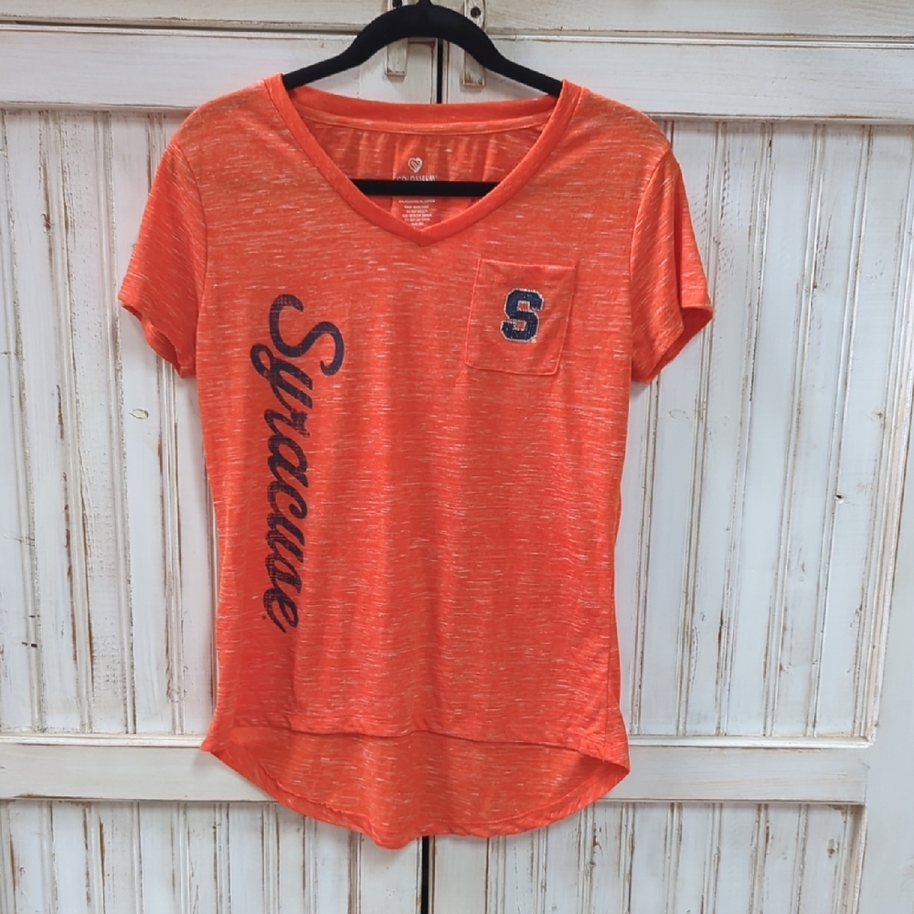 Colosseum, Syracuse Orange And Blue V-neck Women's T-shirt.Lg